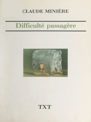 cover image of Difficulté passagère